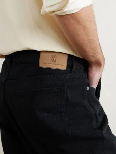 Brunello Cucinelli Slim-Fit Straight-Leg Logo-Embroidered Jeans - Men | Thumbnail 5