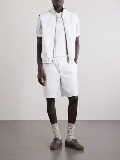 Brunello Cucinelli Logo-Appliquéd Cotton Sweater Vest - Men | Thumbnail 2 Brunello Cucinelli Logo-Appliquéd Cotton Sweater Vest - Men | Thumbnail 2