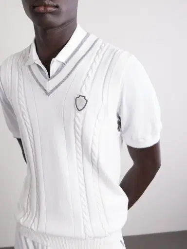 Brunello Cucinelli Logo-Appliquéd Cotton Sweater Vest - Men | Thumbnail 5 Brunello Cucinelli Logo-Appliquéd Cotton Sweater Vest - Men | Thumbnail 5