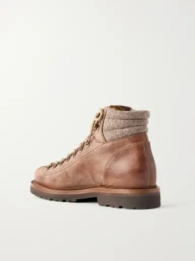 Brunello Cucinelli Leather Hiking Boots - Men | Thumbnail 3