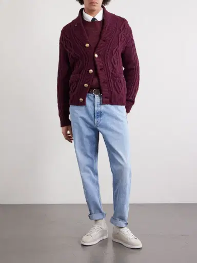 Brunello Cucinelli Cashmere, Silk and Linen-Blend Sweater - Men | Thumbnail 2 Brunello Cucinelli Cashmere, Silk and Linen-Blend Sweater - Men | Thumbnail 2