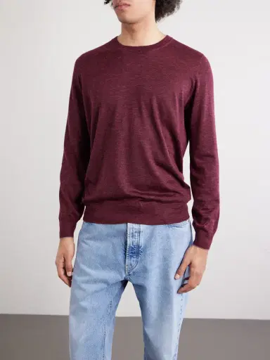 Brunello Cucinelli Cashmere, Silk and Linen-Blend Sweater - Men | Thumbnail 3 Brunello Cucinelli Cashmere, Silk and Linen-Blend Sweater - Men | Thumbnail 3