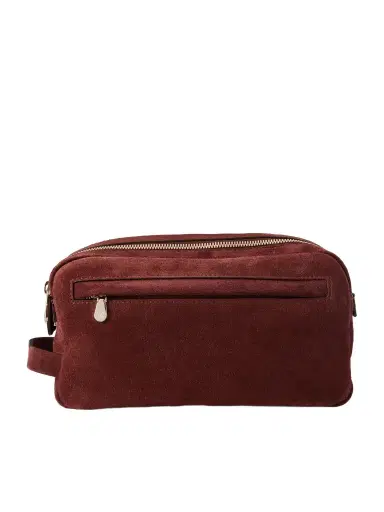 Brunello Cucinelli Suede Wash Bag - Men | Thumbnail 1 Brunello Cucinelli Suede Wash Bag - Men | Thumbnail 1