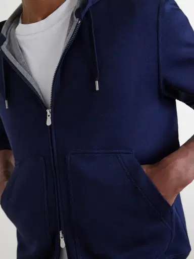 Brunello Cucinelli Cotton-Blend Zip-Up Hoodie - Men | Thumbnail 5 Brunello Cucinelli Cotton-Blend Zip-Up Hoodie - Men | Thumbnail 5