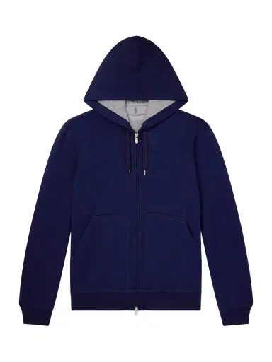Brunello Cucinelli Cotton-Blend Zip-Up Hoodie - Men | Thumbnail 1 Brunello Cucinelli Cotton-Blend Zip-Up Hoodie - Men | Thumbnail 1