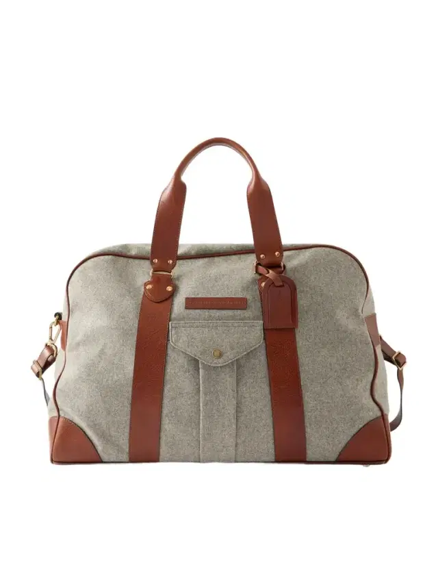 Brunello Cucinelli Leather-Trimmed Flannel Weekend Bag - Men