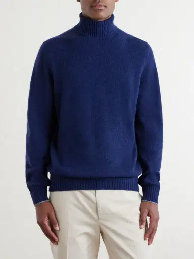 Brunello Cucinelli Alpaca-Blend Rollneck Sweater - Men | Thumbnail 3