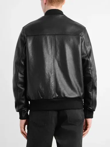 Golden Bear The Ridgewood Knit Trimmed Leather Bomber Jacket - Men | Thumbnail 4
