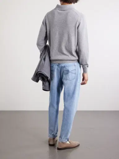 Brunello Cucinelli Cashmere Polo Shirt - Men | Thumbnail 4