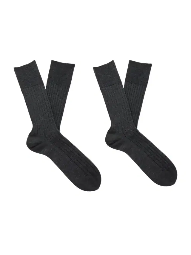 Set of Two Cashmere-Blend Socks - Men