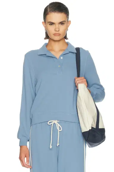 DONNI. The Eco Terry Polo Sweatshirt | Thumbnail 1