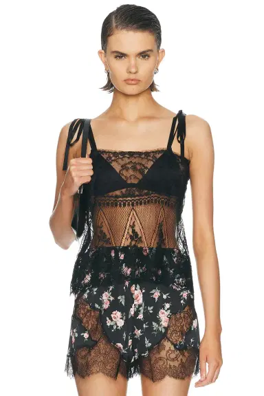 Dolce & Gabbana Tie Strap Sheer Camisole Top | Thumbnail 1 Dolce & Gabbana Tie Strap Sheer Camisole Top | Thumbnail 1