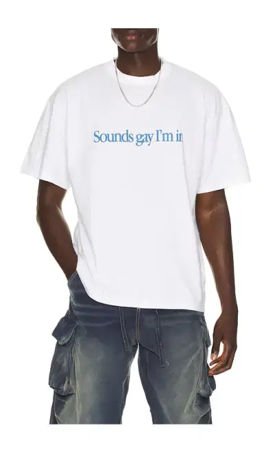 CARNE BOLLENTE Simply Sounds Gay Tee | Thumbnail 5