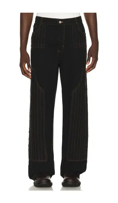 Pas Une Marque Distressed Patch Carpenter Pants | Thumbnail 6