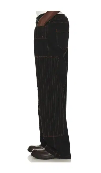 Pas Une Marque Distressed Patch Carpenter Pants | Thumbnail 7