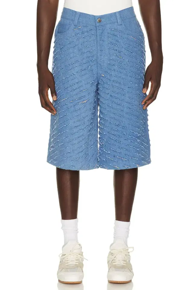 Cut Through Denim Shorts Cut Through Denim Shorts