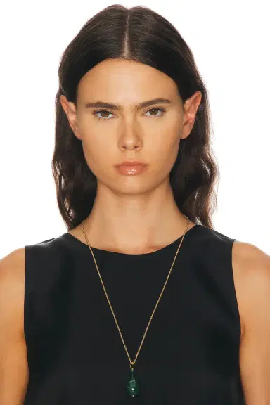 TOTEME Medium Jade Drop Necklace | Thumbnail 2 TOTEME Medium Jade Drop Necklace | Thumbnail 2