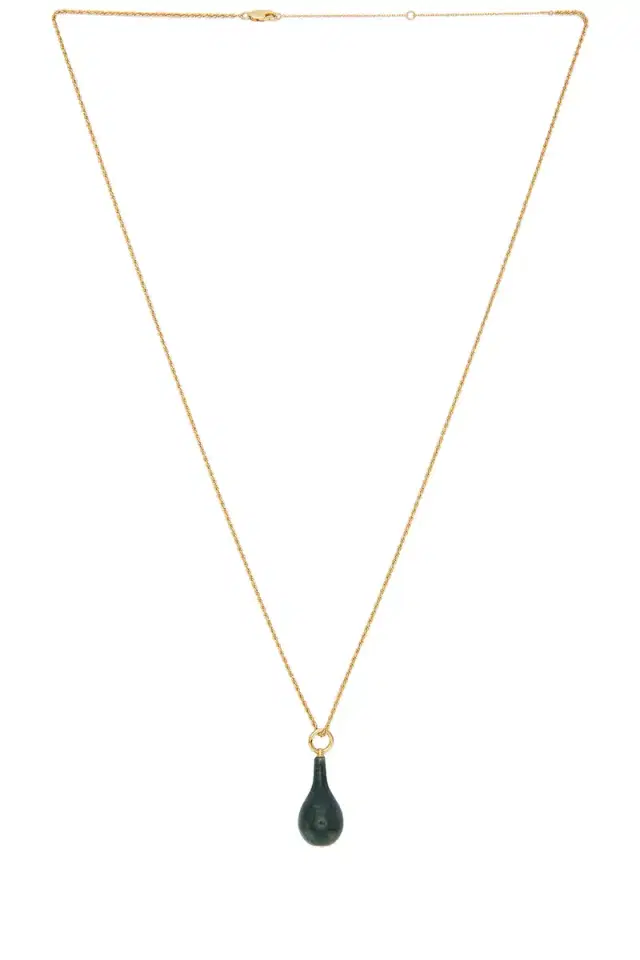 Toteme Medium Jade Drop Necklace