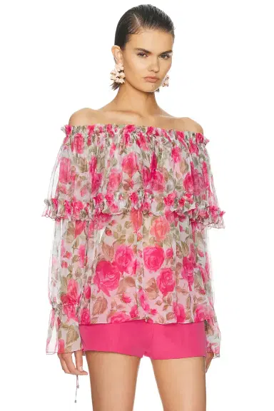 Chloé Off Shoulder Blouse | Thumbnail 2 Chloé Off Shoulder Blouse | Thumbnail 2