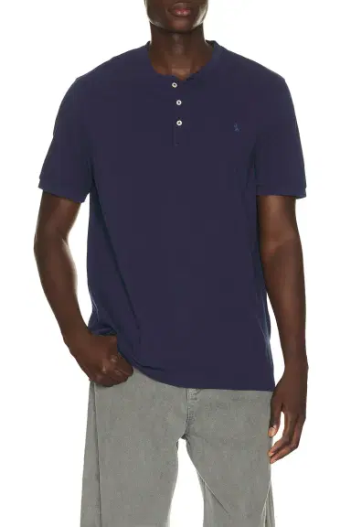 Polo Ralph Lauren Short Sleeve Garment Dyed Featherweight Mesh Henley T-Shirt | Thumbnail 1