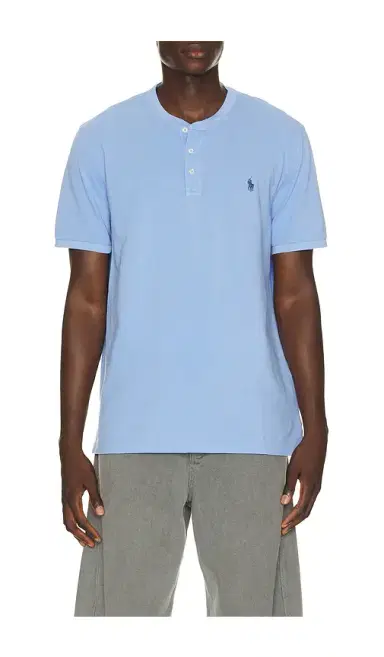 Polo Ralph Lauren Short Sleeve Garment Dyed Featherweight Mesh Henley T-Shirt | Thumbnail 6