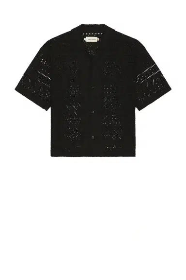 Honor The Gift Pointelle Crochet Camp Collar Shirt | Thumbnail 4