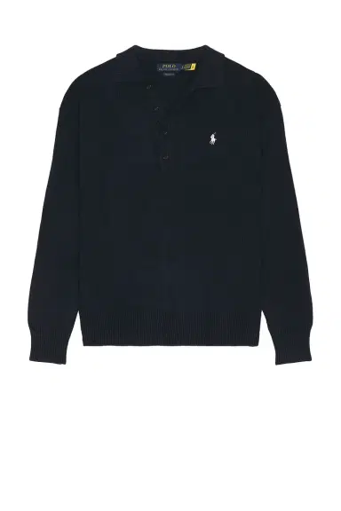 Polo Ralph Lauren Cotton Blend Novelty Flag 4-Button Placket Pullover Sweater | Thumbnail 4