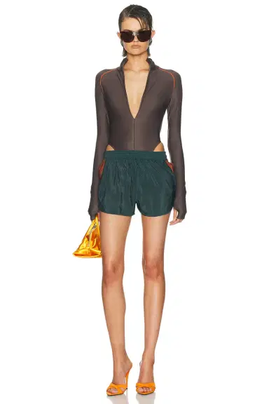 LaQuan Smith Long Sleeve Top Stitch Bodysuit | Thumbnail 5 LaQuan Smith Long Sleeve Top Stitch Bodysuit | Thumbnail 5