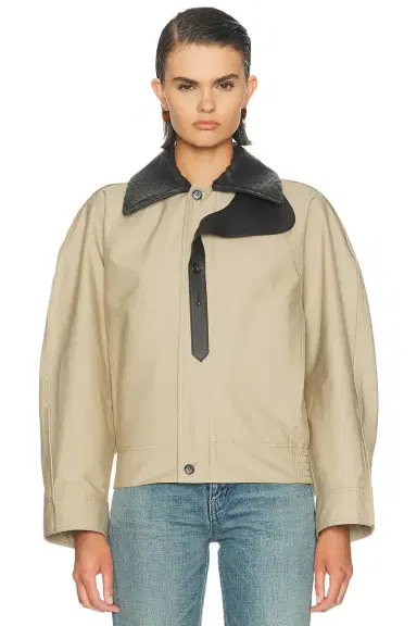 Bottega Veneta Leather Trim Jacket | Thumbnail 2 Bottega Veneta Leather Trim Jacket | Thumbnail 2