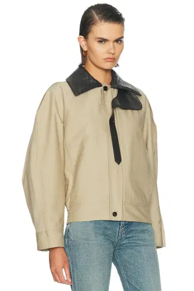 Bottega Veneta Leather Trim Jacket | Thumbnail 3 Bottega Veneta Leather Trim Jacket | Thumbnail 3