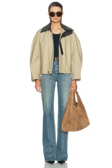 Bottega Veneta Leather Trim Jacket | Thumbnail 6 Bottega Veneta Leather Trim Jacket | Thumbnail 6