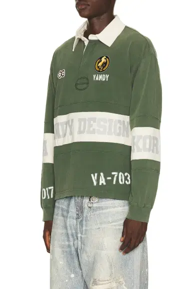 VANDYTHEPINK Washed Long Sleeve Rugby | Thumbnail 3