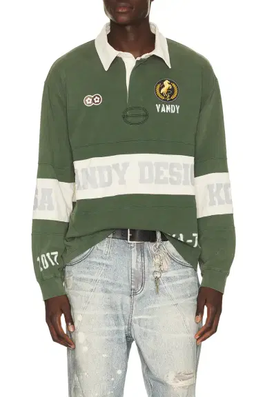VANDYTHEPINK Washed Long Sleeve Rugby | Thumbnail 1