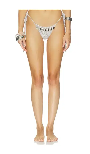 Jaded London Bikini Bottom With Metal Sequins | Thumbnail 1