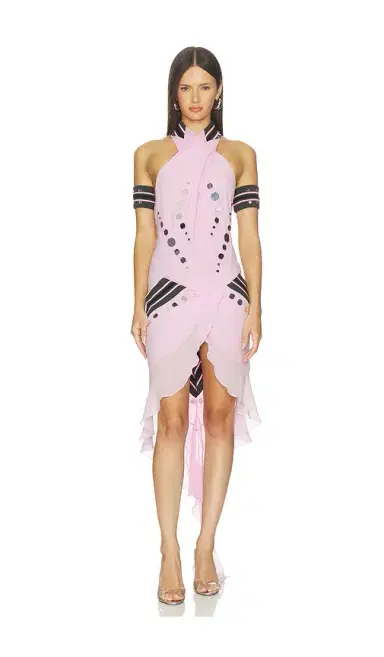 Off-White Geo Mirror Rib Dress | Thumbnail 1 Off-White Geo Mirror Rib Dress | Thumbnail 1