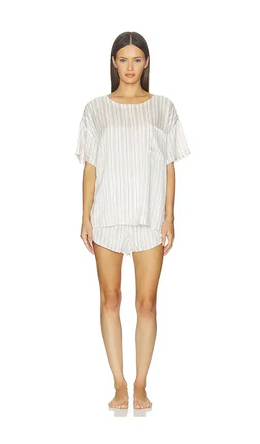 LUNYA Washable Silk Tee Pajama Set
