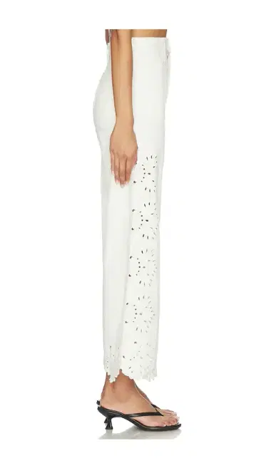 Joe's Jeans The Mia High Rise Wide Leg Jeans With Placed Broderie | Thumbnail 3