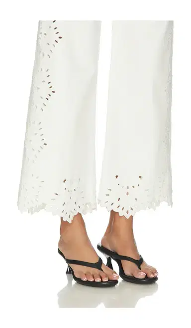 Joe's Jeans The Mia High Rise Wide Leg Jeans With Placed Broderie | Thumbnail 6