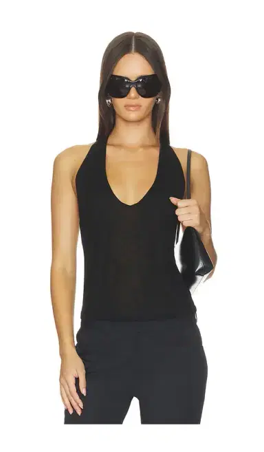 EB Denim Valley Sheer Racer Tank Top | Thumbnail 2 EB Denim Valley Sheer Racer Tank Top | Thumbnail 2