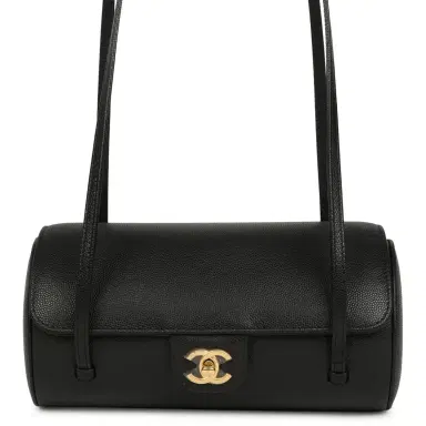 Chanel Chanel Preppy Coco Bowling Bag Black Shiny Caviar Brushed Gold Hardware | Thumbnail 1 Chanel Chanel Preppy Coco Bowling Bag Black Shiny Caviar Brushed Gold Hardware | Thumbnail 1