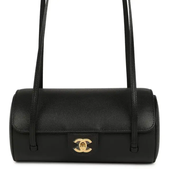 Chanel Chanel Preppy Coco Bowling Bag Black Shiny Caviar Brushed Gold Hardware