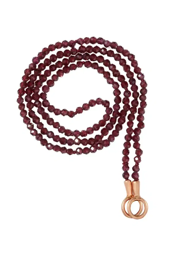 Marla Aaron Garnet Itty Bitty Strand Necklace