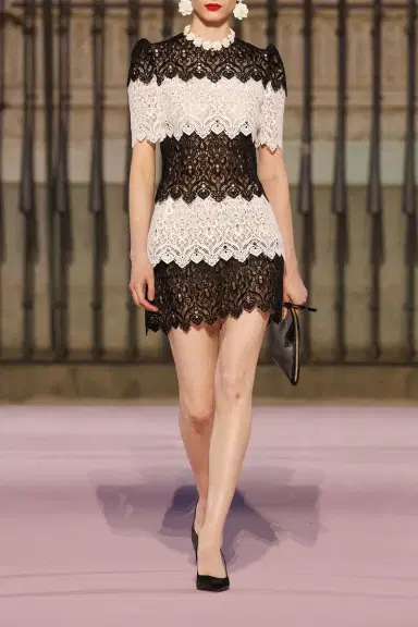 Carolina Herrera Short Sleeve Crewneck Mini Dress | Thumbnail 2