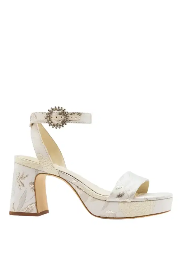 Dolly Low Sandal Ivory Brocade