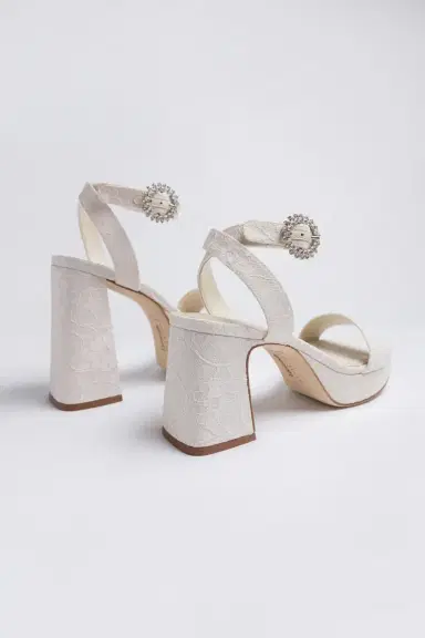 Markarian Dolly Low Sandal White Lace | Thumbnail 5