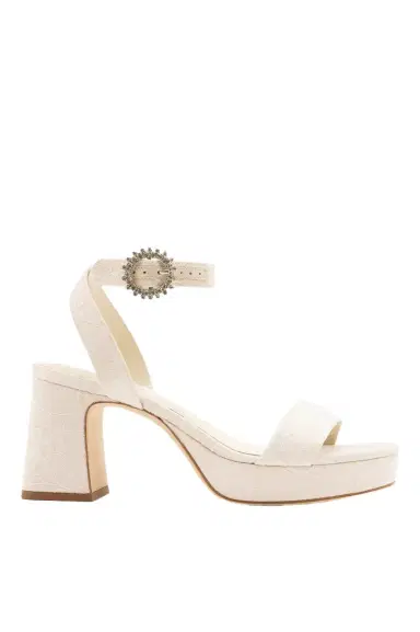 Markarian Dolly Low Sandal White Lace | Thumbnail 1