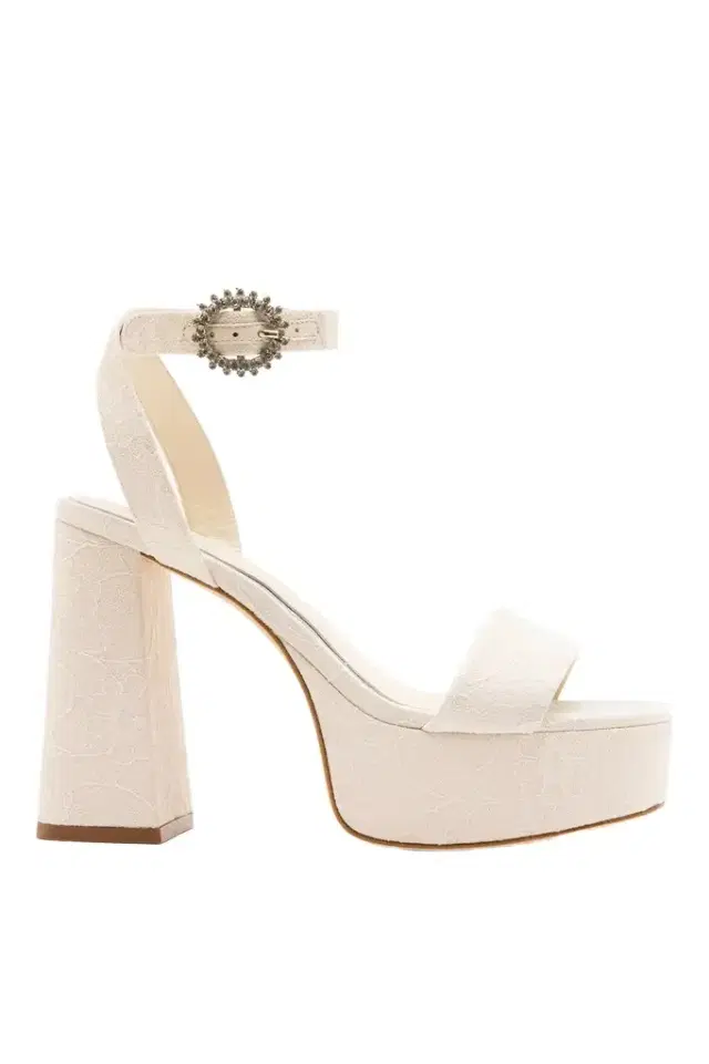 Dolly Platform Sandal White Lace