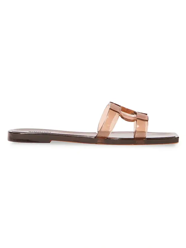 SIMKHAI Women's Monogram Jelly Flats - Saddle