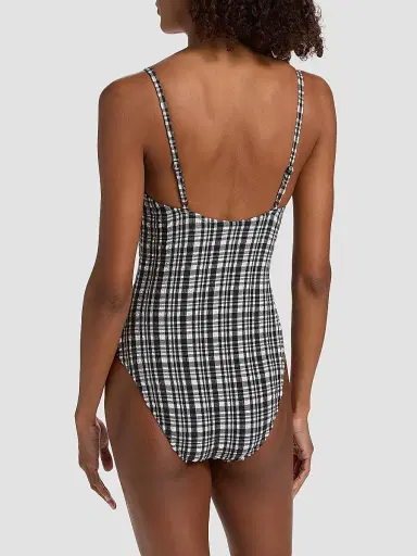 Solid & Striped Women's The Taylor Plaid Seersucker One-Piece Swimsuit - Noir - Size XS | Thumbnail 5 Solid & Striped Women's The Taylor Plaid Seersucker One-Piece Swimsuit - Noir - Size XS | Thumbnail 5