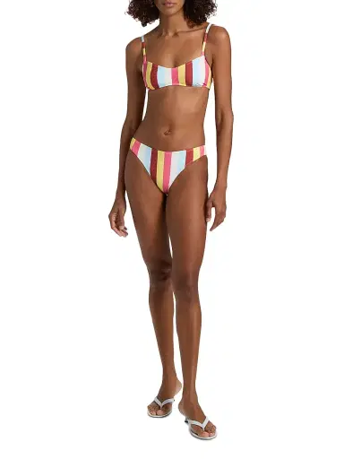 Solid & Striped Women's The Rachel Stripe Bikini Top - Symi Stripe - Size Medium | Thumbnail 2